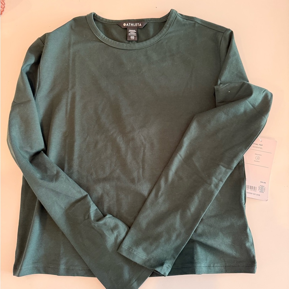 Athleta Essential Top in Dark Green